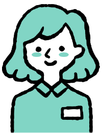 スタッフの女性のイラスト2