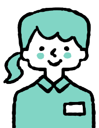 スタッフの女性のイラスト4